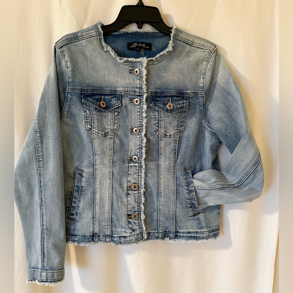 Charlie B Light Blue Jean Jacket